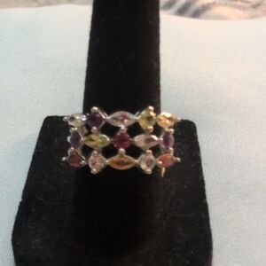 Elegant Multicolor Gemstone Ring